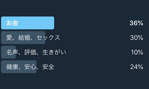 人生で一番大切なのは？